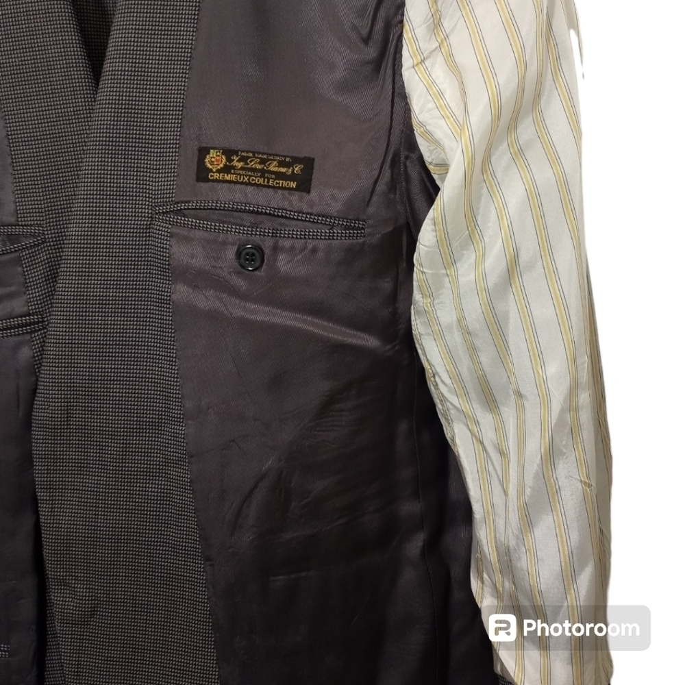 Daniel Cremieux Classic Nailhead Sport Jacket Charcoal Gray Mens 42R - Picture 8 of 15